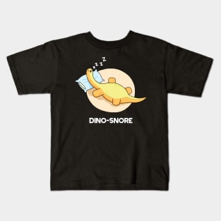 Dino-snore Cute Sleeping Dinosaur Pun Kids T-Shirt